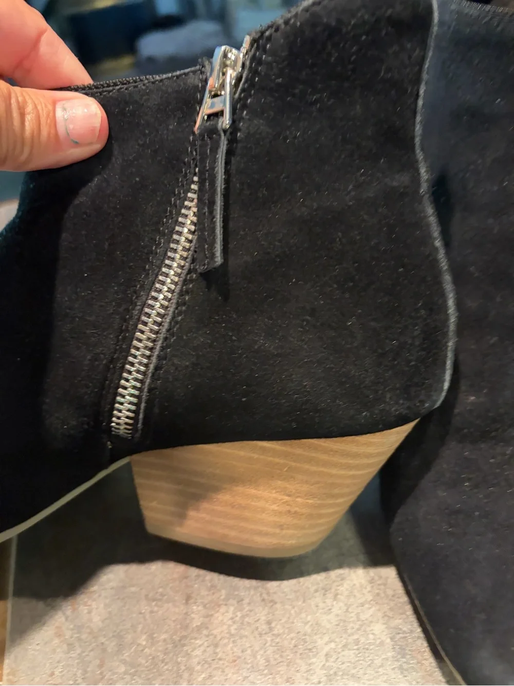 Dolce Vita Black Suede Pointed Ankle Booties